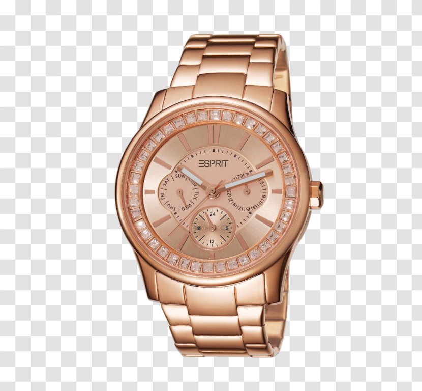 Burberry BU7817 Watch Esprit Holdings Quartz Clock Gold - Jewellery Transparent PNG