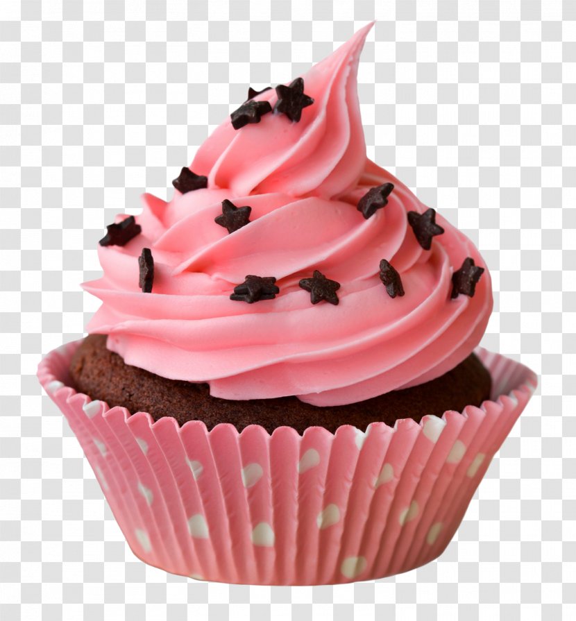 Cupcake Birthday Cake Chocolate Icing - Cream - Cup Transparent PNG