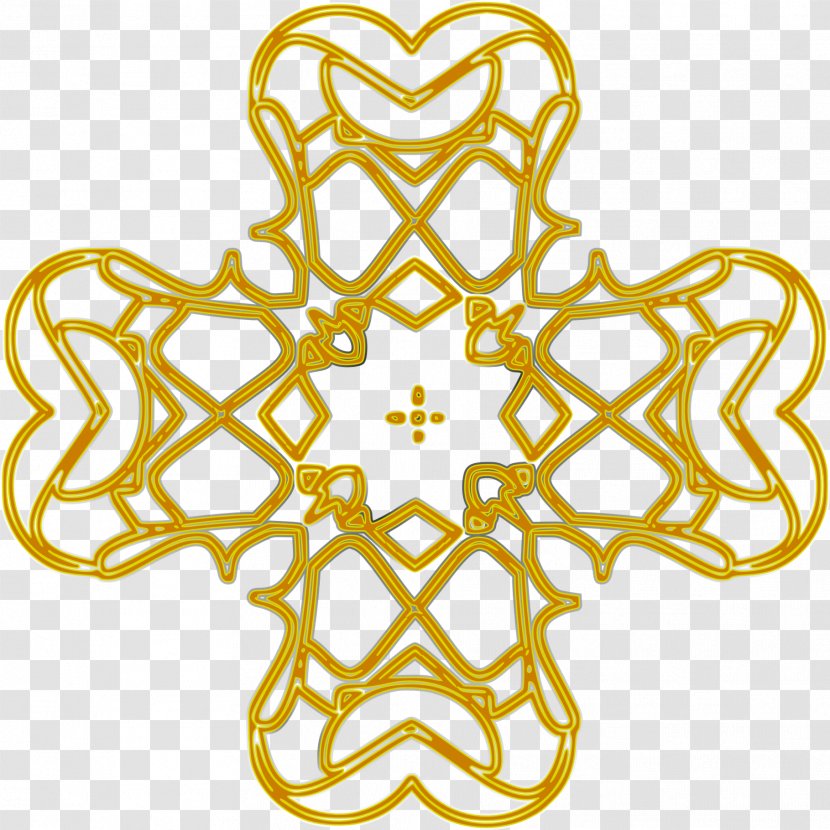 Cross Gold Clip Art - Yellow - Christian Transparent PNG