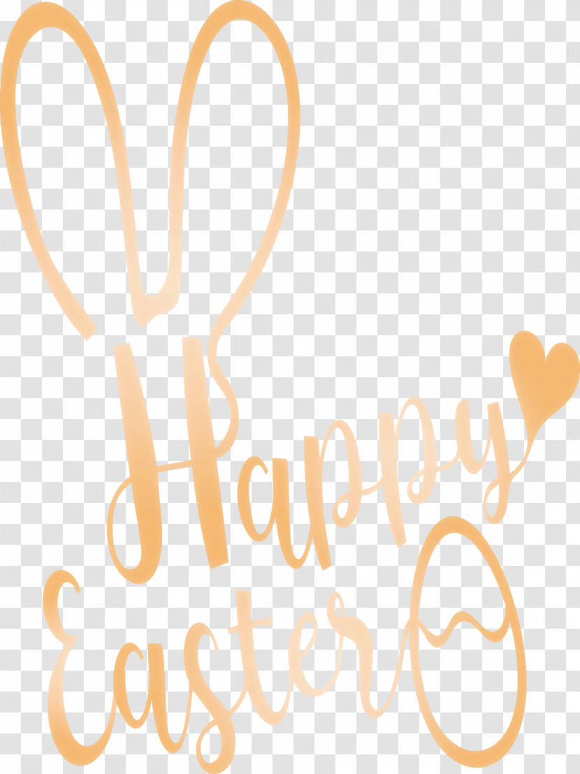 Happy Easter With Bunny Ears Transparent PNG
