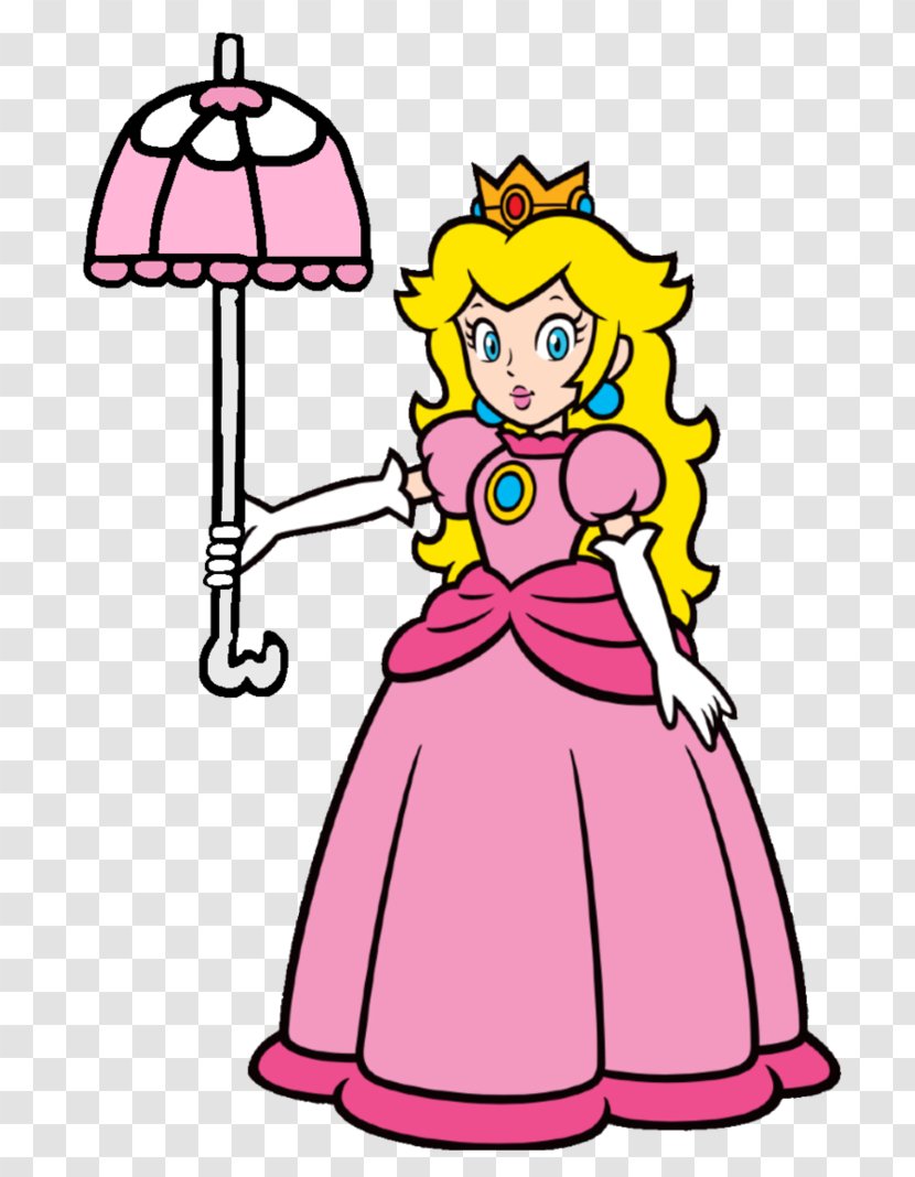 Princess Peach Mario Bros. Daisy Yoshi Super - Parasol Transparent PNG