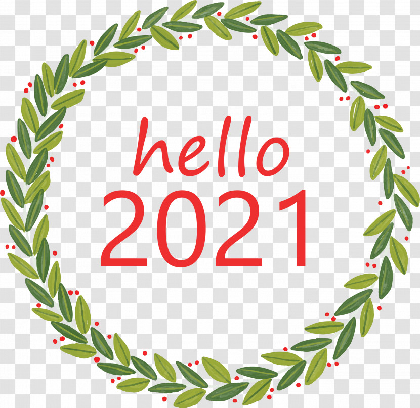 Hello 2021 Happy New Year Transparent PNG