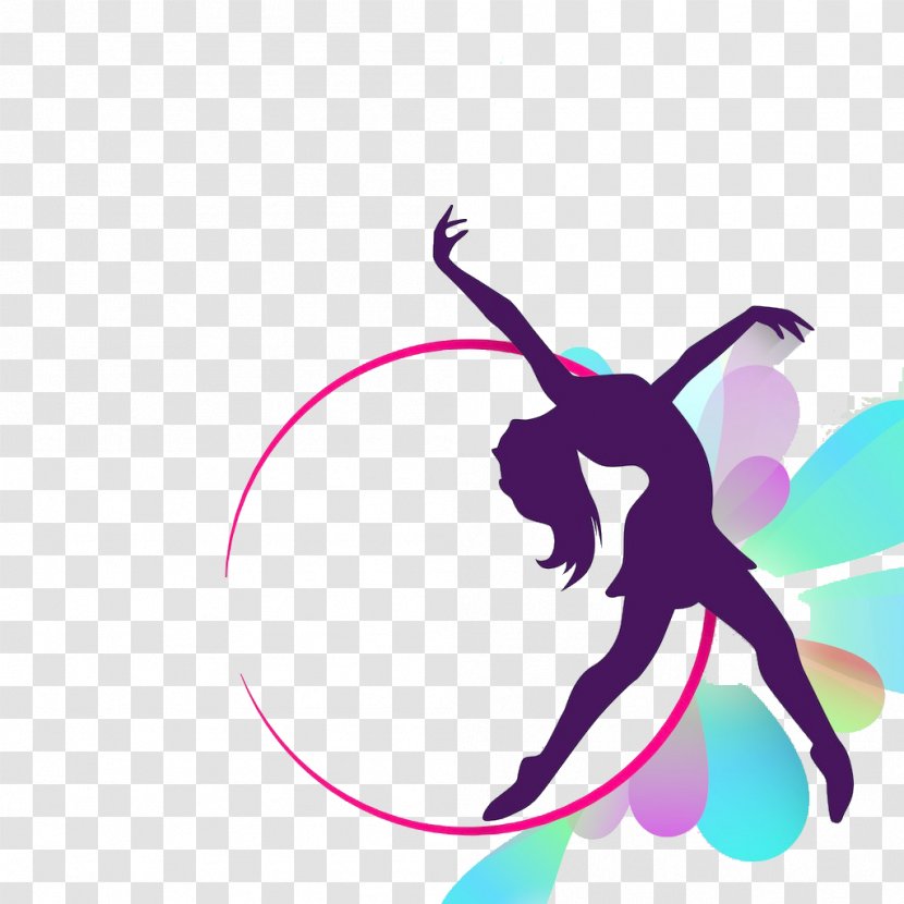 Competitive Dance Woman Poster - Purple - Yoga Transparent PNG