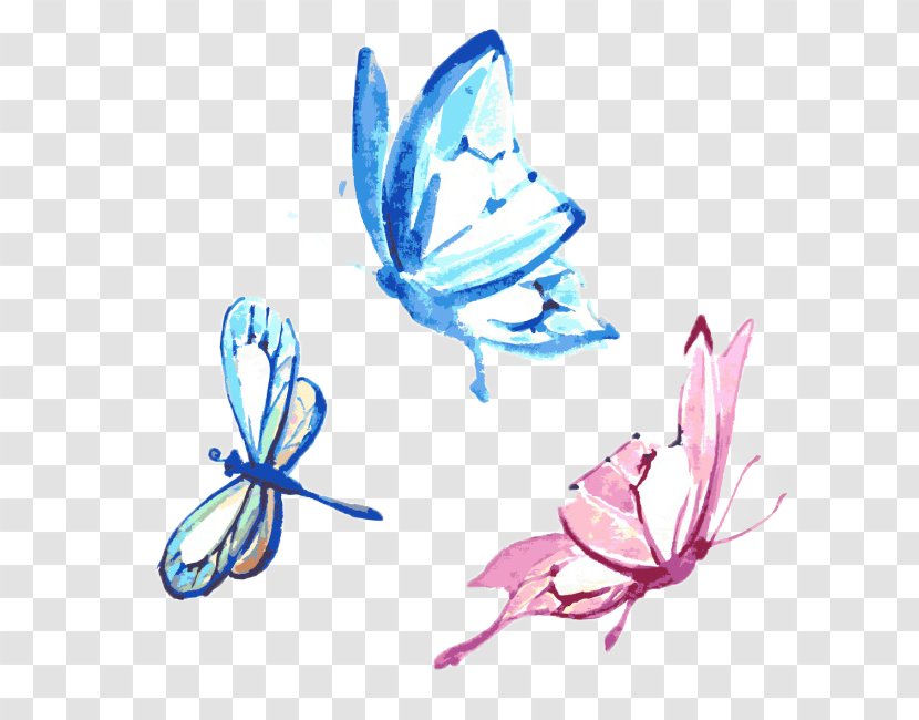 Butterfly Poster Painting - Flower - Drawing Transparent PNG