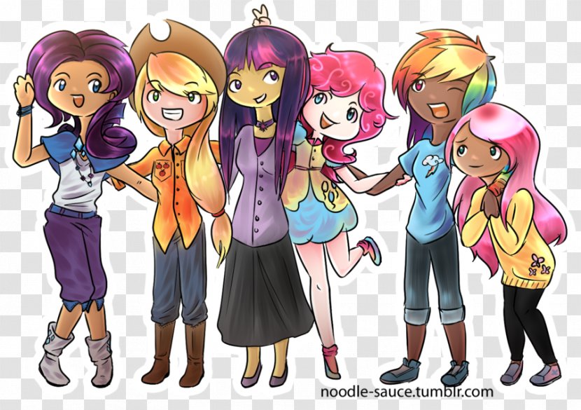 Fiction Illustration Human Friendship Product - Silhouette - My Little Pony Fanart Transparent PNG