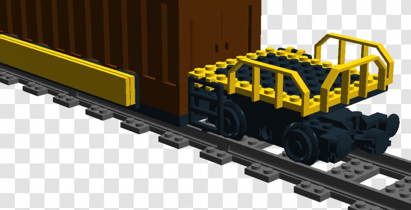 Train Railroad Car Rail Transport Locomotive Railway Platform - Lego Digital Designer - Crane Transparent PNG