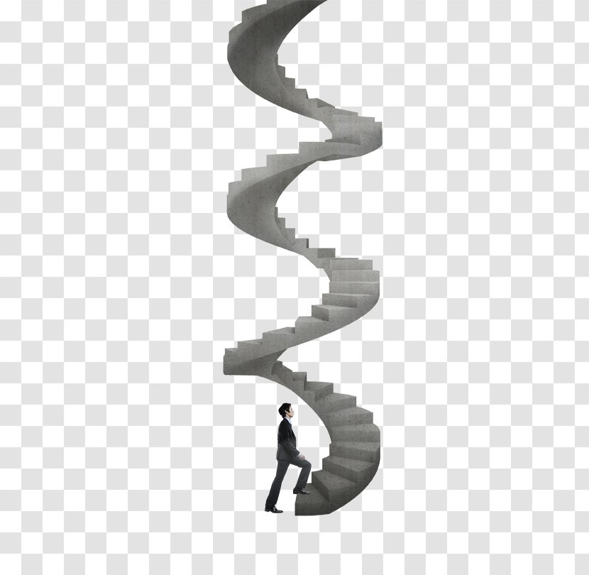 Stairs Spiral Ladder - Monochrome - Business People Transparent PNG