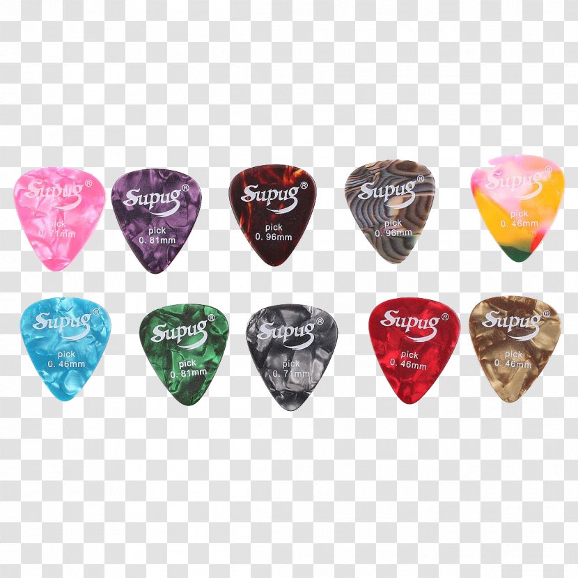 Guitar Pick Paddle Racket - Cartoon Transparent PNG