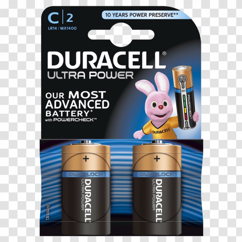 Electric Battery Alkaline Duracell AA - Potential Difference Transparent PNG