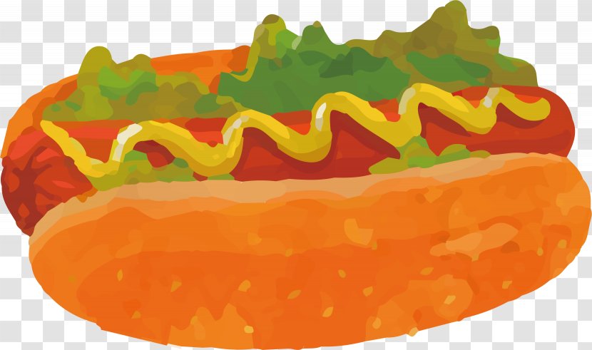 Hot Dog Hamburger Sausage Fast Food Junk - Bread Vector Transparent PNG