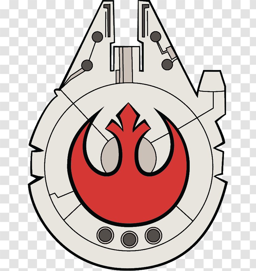 Millennium Falcon Star Wars Line Art Tattoo Clip - Color Transparent PNG