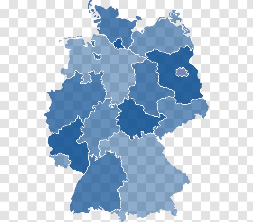 Bremen States Of Germany Brandenburg Map - Blue Transparent PNG