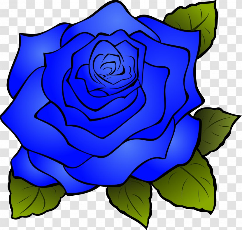 Rose Cartoon Drawing Clip Art - Blue Flowers Transparent PNG