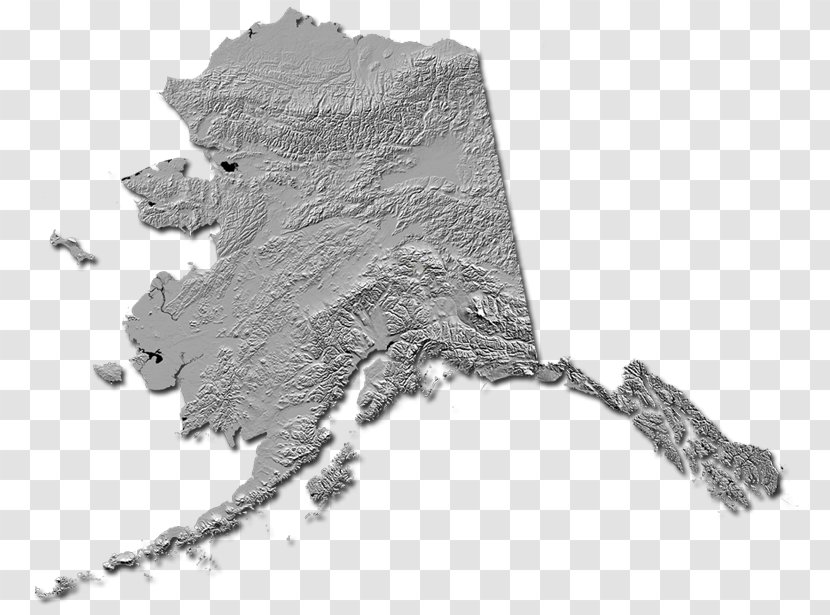 Fairbanks Juneau Kenai Anchorage Map - Black And White Transparent PNG