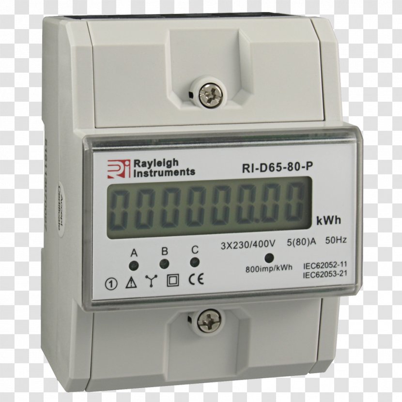 Electricity Meter Energy Three-phase Electric Power Polyphase System Single-phase Transparent PNG