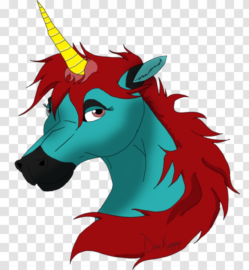 Horse Pony Cartoon - Red - Unicorn Head Transparent PNG
