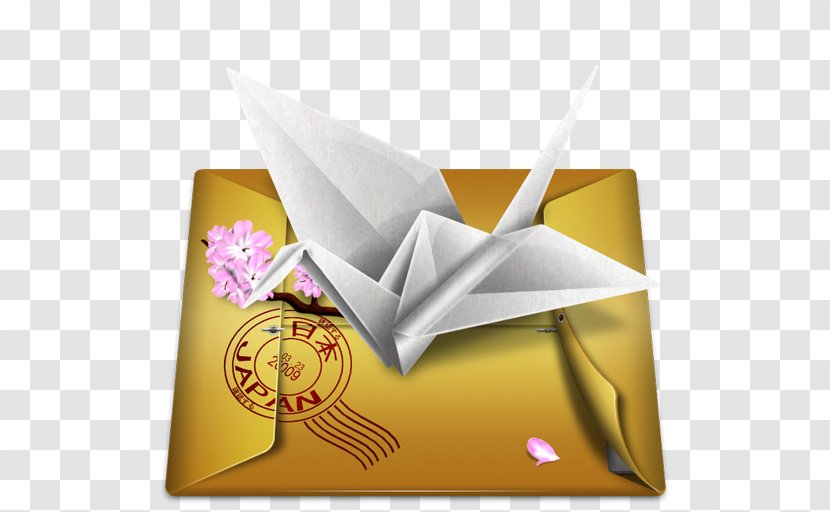 Origami Paper Yellow Art - Email - Software Mail Transparent PNG