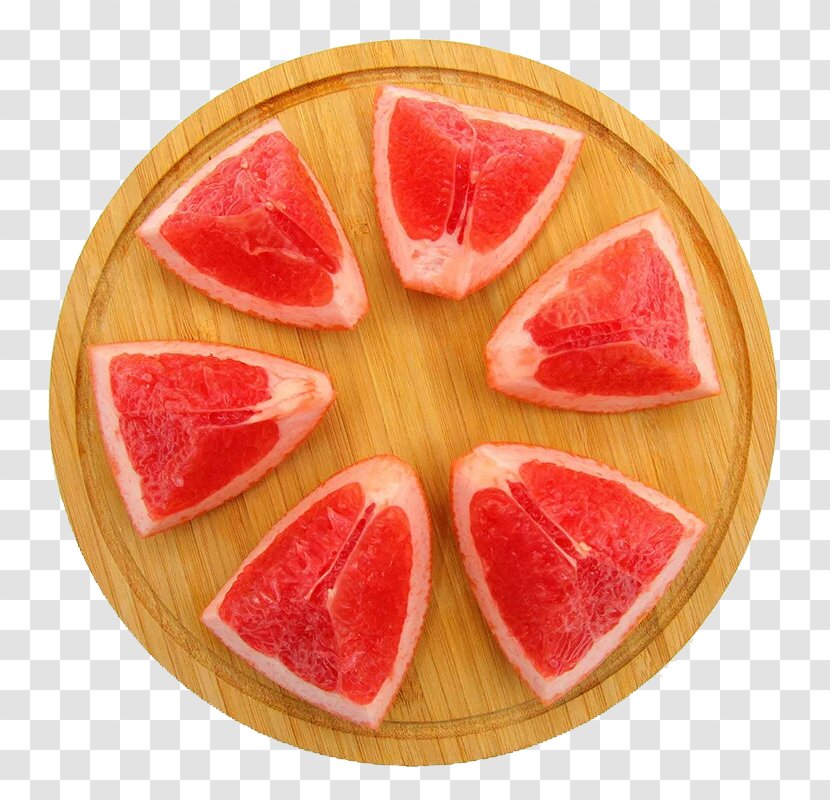 Grapefruit Pomelo Green Tea Food - Watermelon - Red On Plate Transparent PNG