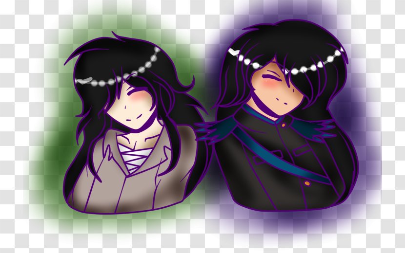 Black Hair Purple Character Transparent PNG