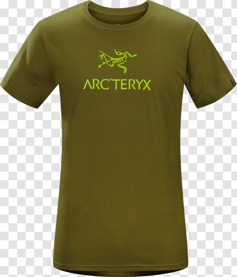T-shirt Arc'teryx Brand Logo - Word - Moss Transparent PNG