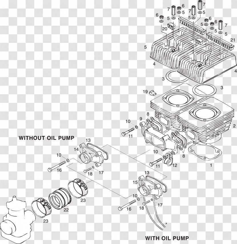 Rotax 503 BRP-Rotax GmbH & Co. KG Engine 912 Cylinder Head - Hardware Accessory - Single Transparent PNG