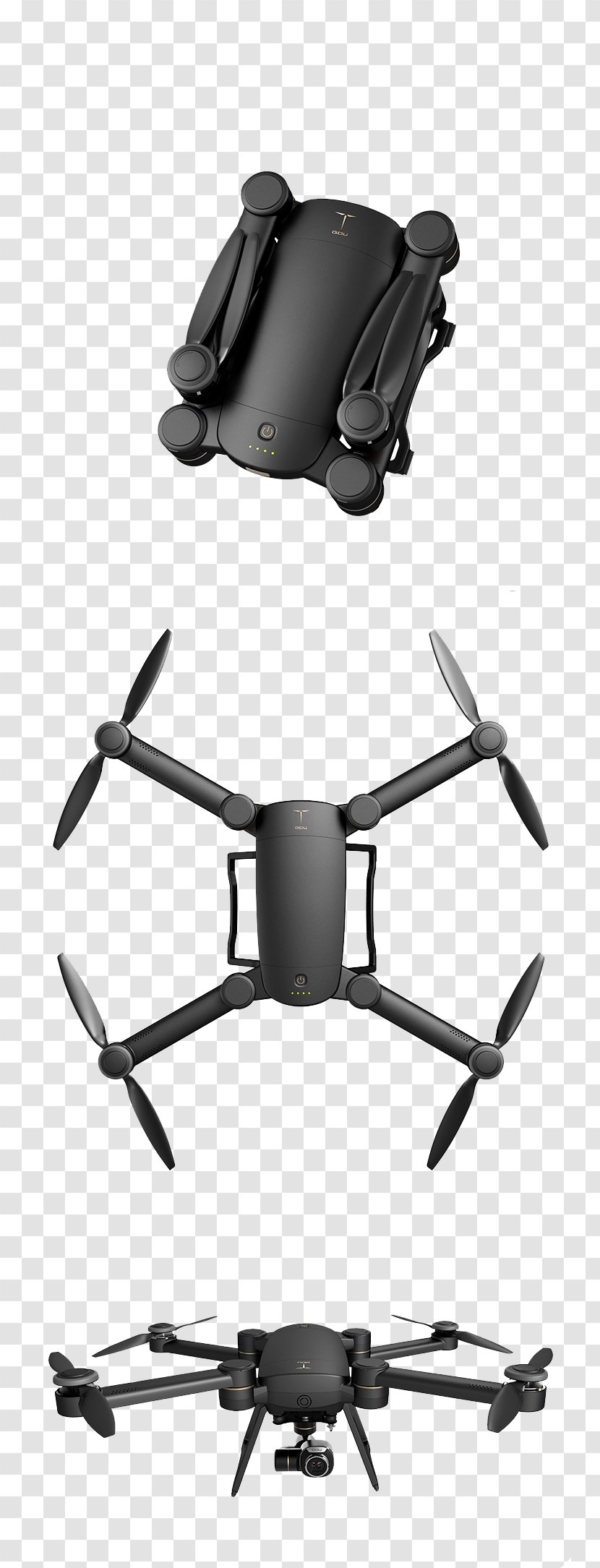 Unmanned Aerial Vehicle Quadcopter 4K Resolution Camera Gimbal - Helicopter - UAV Transparent PNG