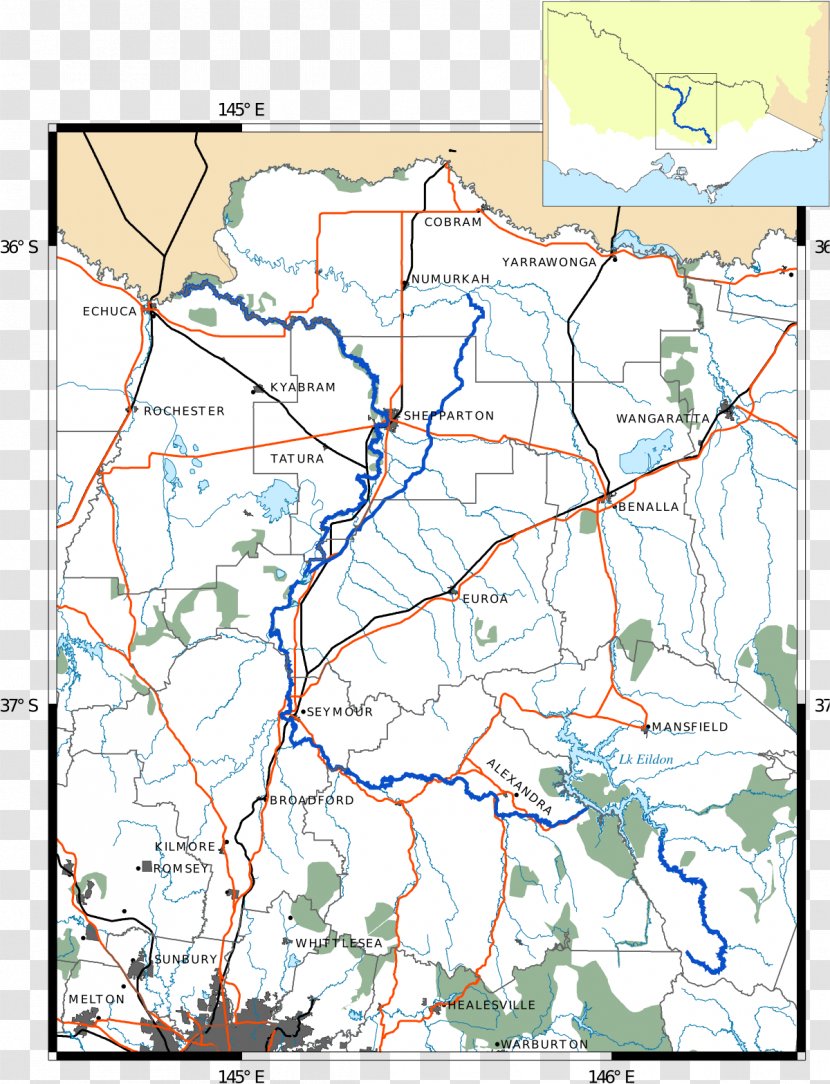 Goulburn River Murray Broken Yarra - Australia - Called Titash Transparent PNG