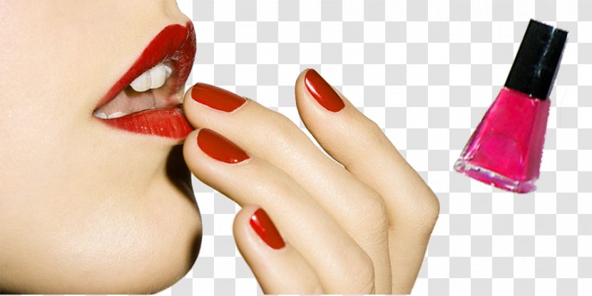 Lipstick Red Lip Gloss Henna - Hand Model - Beautiful Models And Nail Polish Transparent PNG