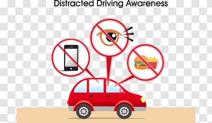 Distracted Driving Car Mobile Phones Traffic Collision - Distraction Transparent PNG