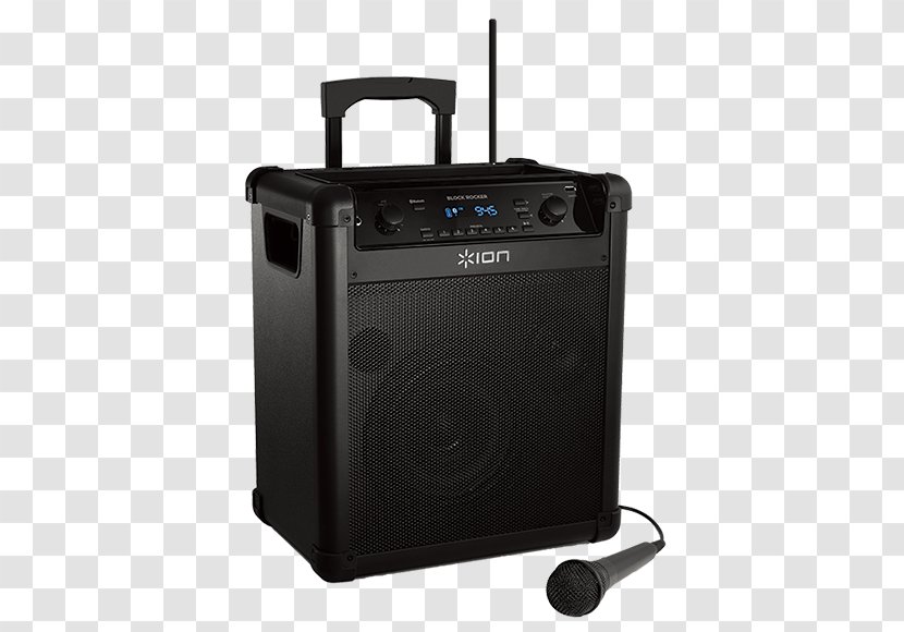 Microphone Wireless Speaker ION Audio Block Rocker IPA56 Helios Bluetooth Loudspeaker - Technology - Rock Transparent PNG
