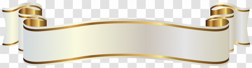 Gold Banner Clip Art - Material - White And Clipart Image Transparent PNG