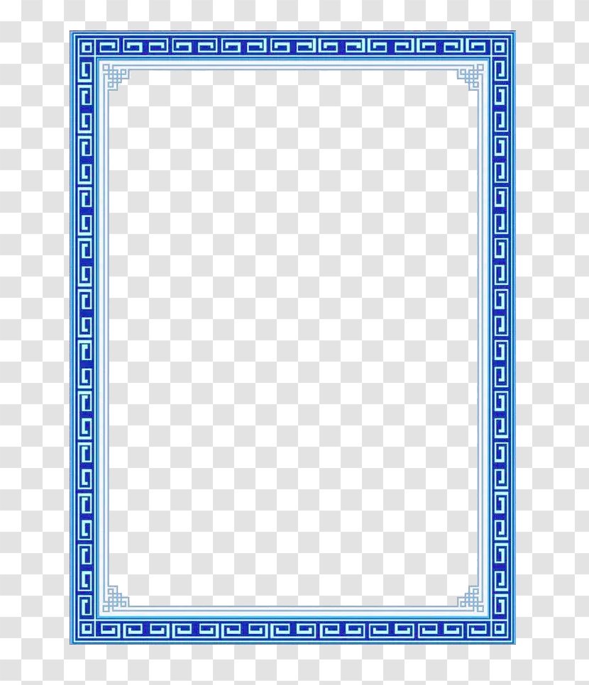 Google Images Chinoiserie Clip Art - Brown - Chinese Blue And White Border Picture Transparent PNG