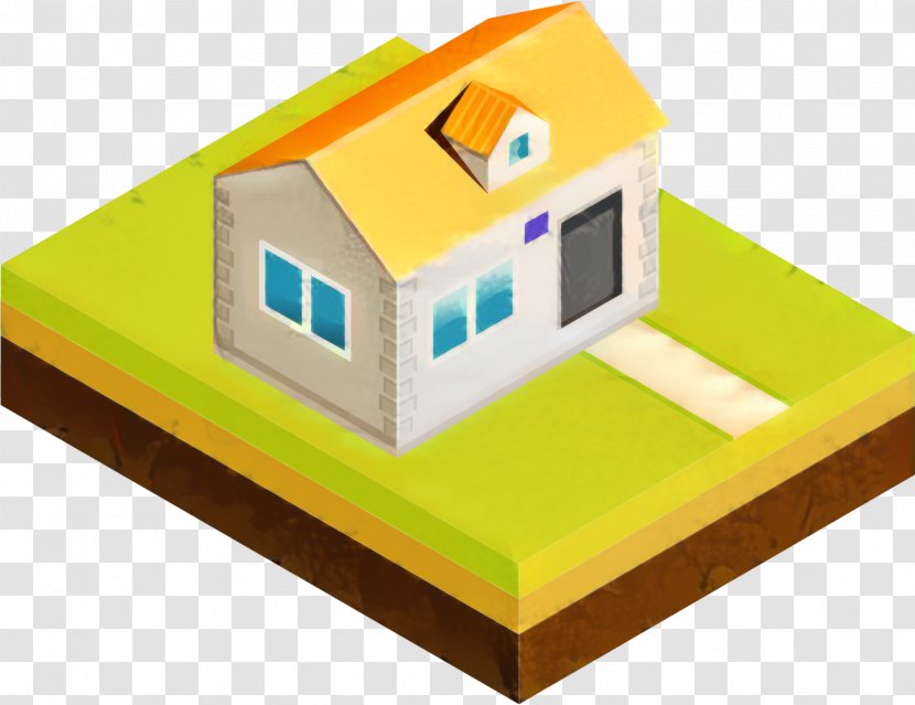 Real Estate Background - Yellow - Building Toy Transparent PNG
