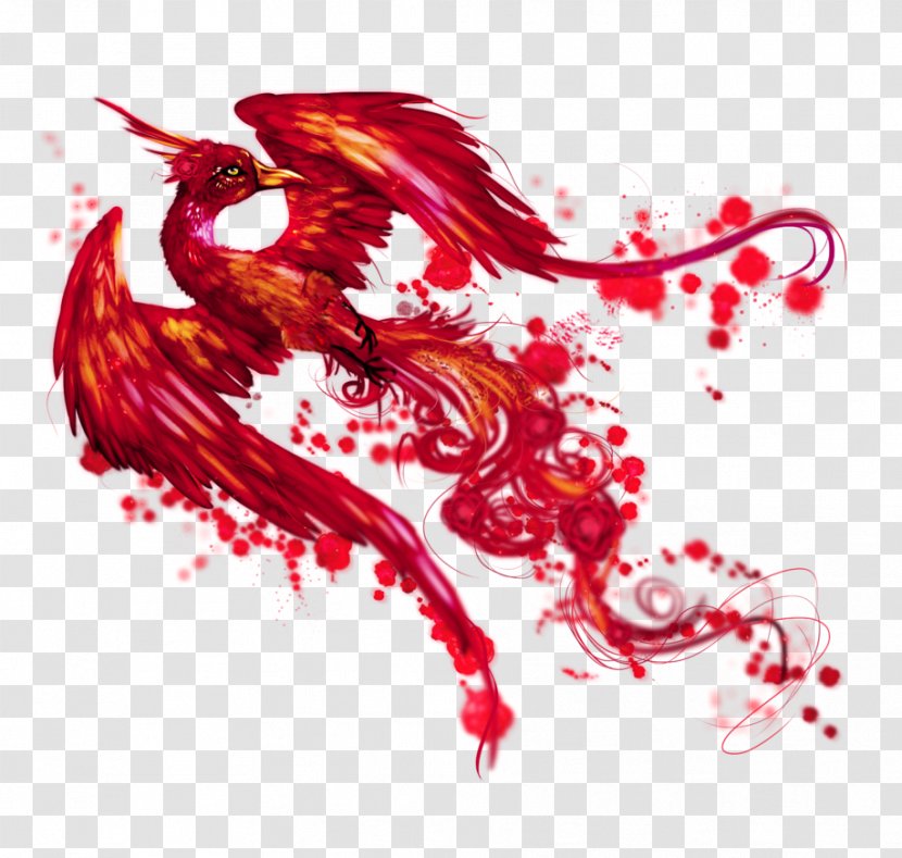 Phoenix Art Amulet Immortality - Heart Transparent PNG