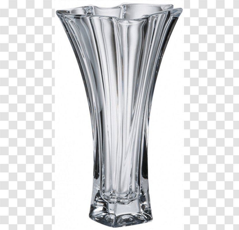 Bohemian Glass Lead Vase Crystal Transparent PNG