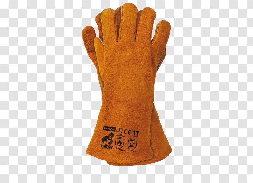 Glove Personal Protective Equipment Leather Clothing Schutzhandschuh - Welding Gloves Transparent PNG