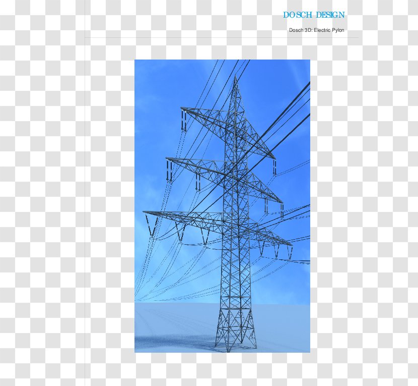 Transmission Tower Electricity Industry Electric Potential Difference Three-dimensional Space - Charge - Pylon Transparent PNG