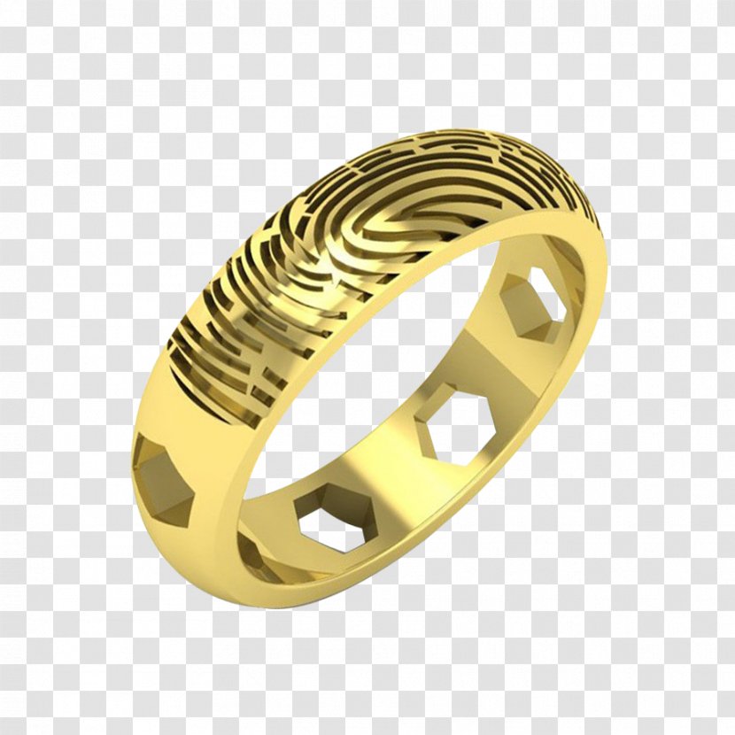 Wedding Ring Gift Jewellery - Marriage - Fingerprint Love Transparent PNG