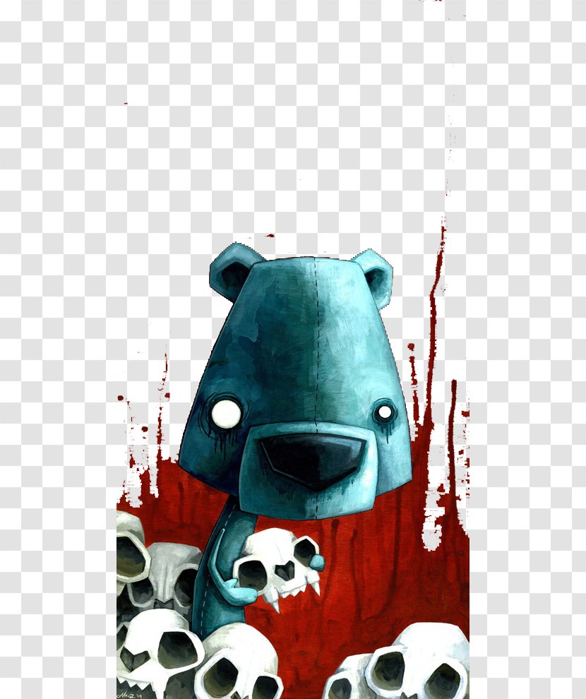 Bear Drawing Art Painting - Heart - Horror Cartoon Transparent PNG