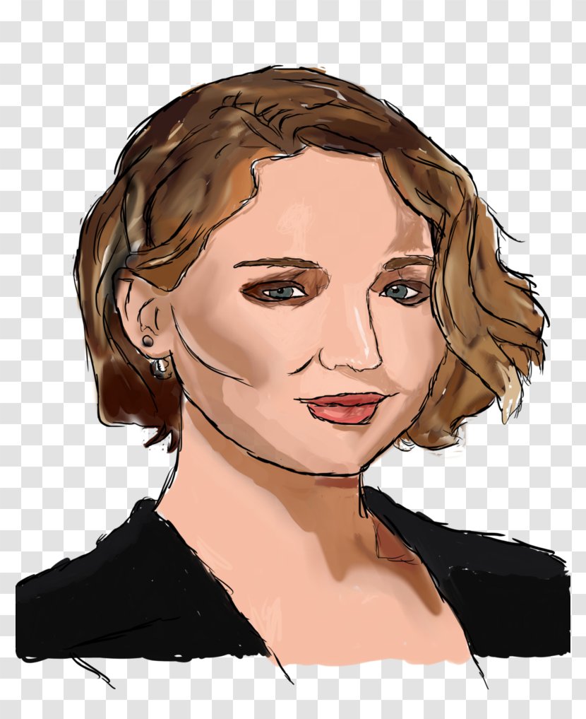 Human Hair Color Eyebrow Cheek Forehead - Heart - Jennifer Lawrence Transparent PNG