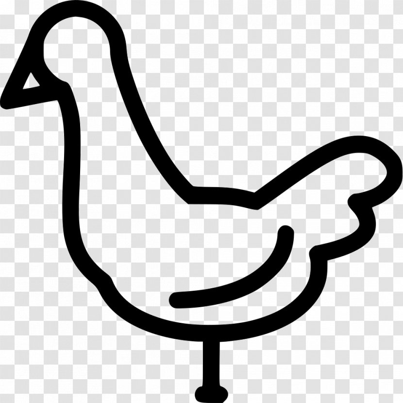 Chicken - Black And White - As Food Transparent PNG
