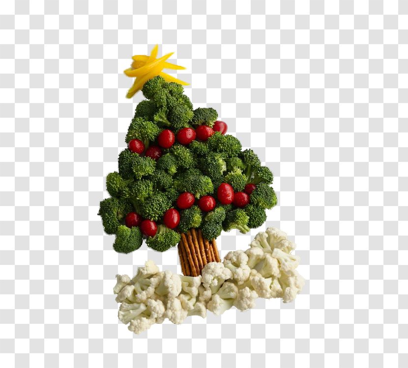 Christmas Tree Vegetable Broccoli - Garnish - Assorted Vegetables Transparent PNG