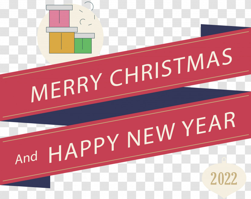 Merr Christmas Happy New Year 2022 Transparent PNG