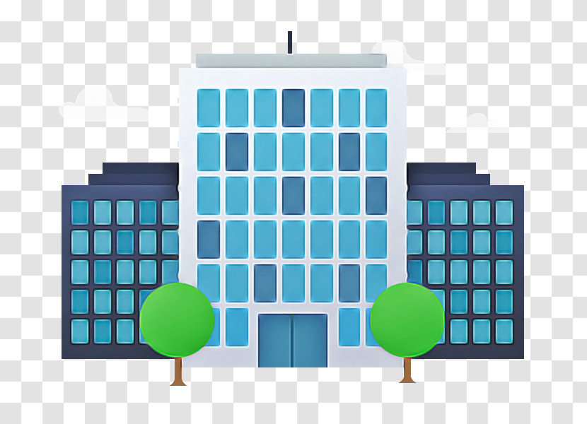 Green Turquoise Real Estate Commercial Building Building Transparent PNG