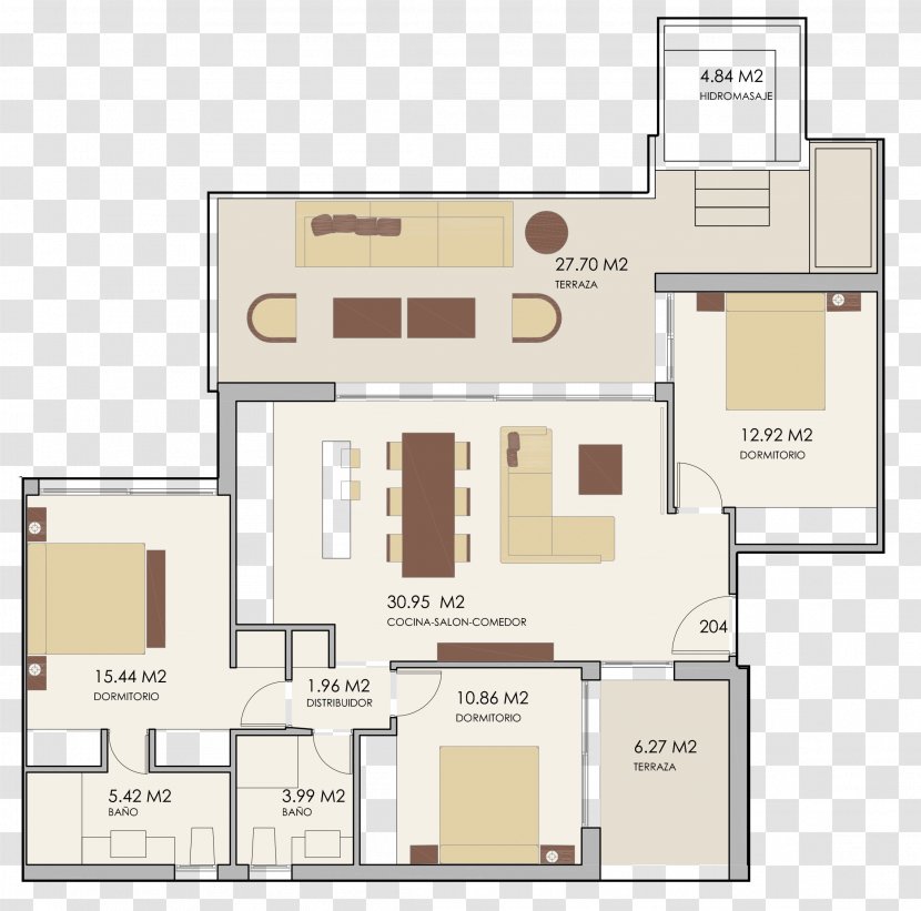 Floor Plan Apartment House Bedroom Property - Hole In One - Dormitory Transparent PNG