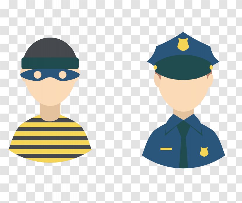 Police Officer Computer File - Theft - And Thief Vector Material Transparent PNG