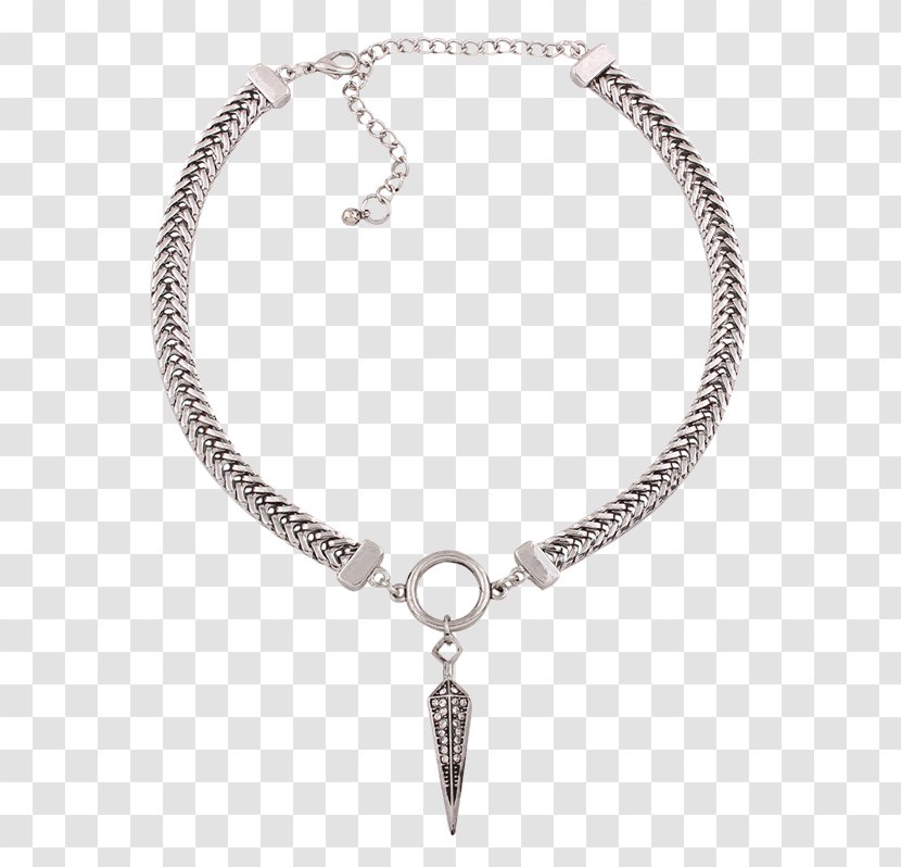Necklace Jewellery Choker Charms & Pendants Silver - Fashion Accessory - Jewelry Rhinestone Transparent PNG