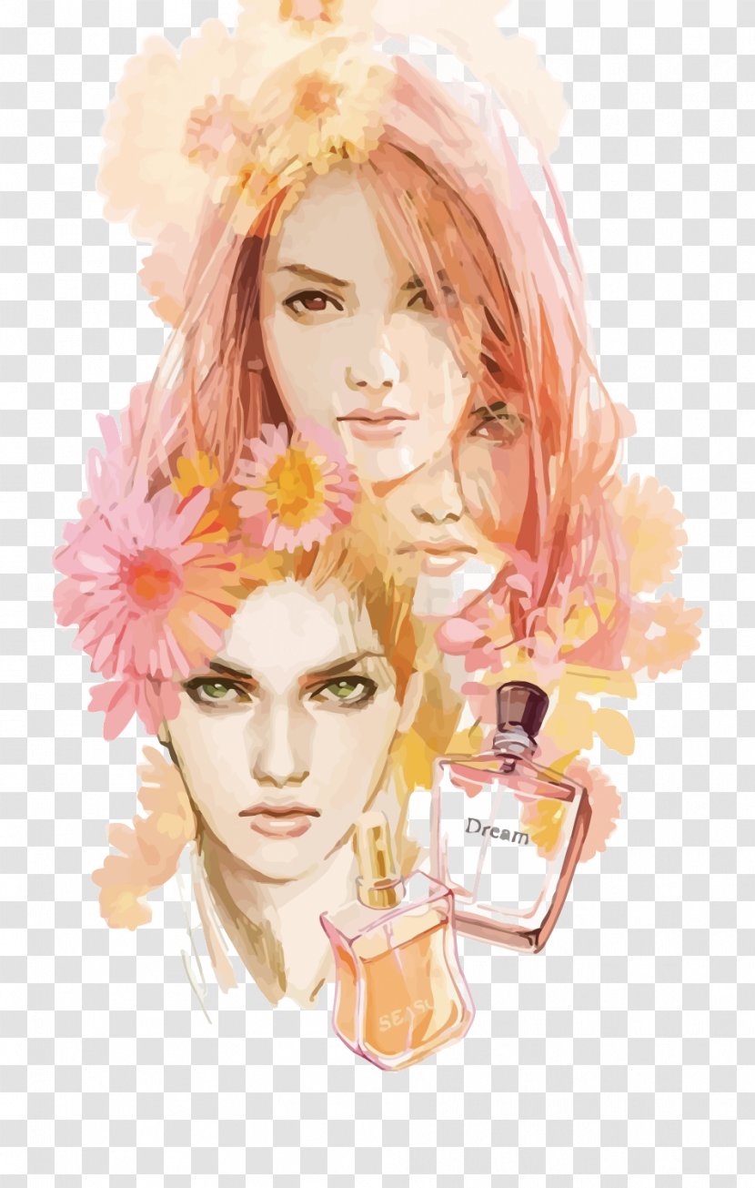 Perfume Watercolor Painting Illustration - Cartoon - Vector Beauty Transparent PNG