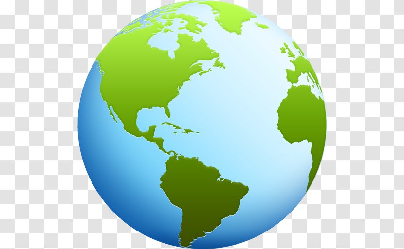 United States South America Map Icon Design - Green - Globe Transparent PNG