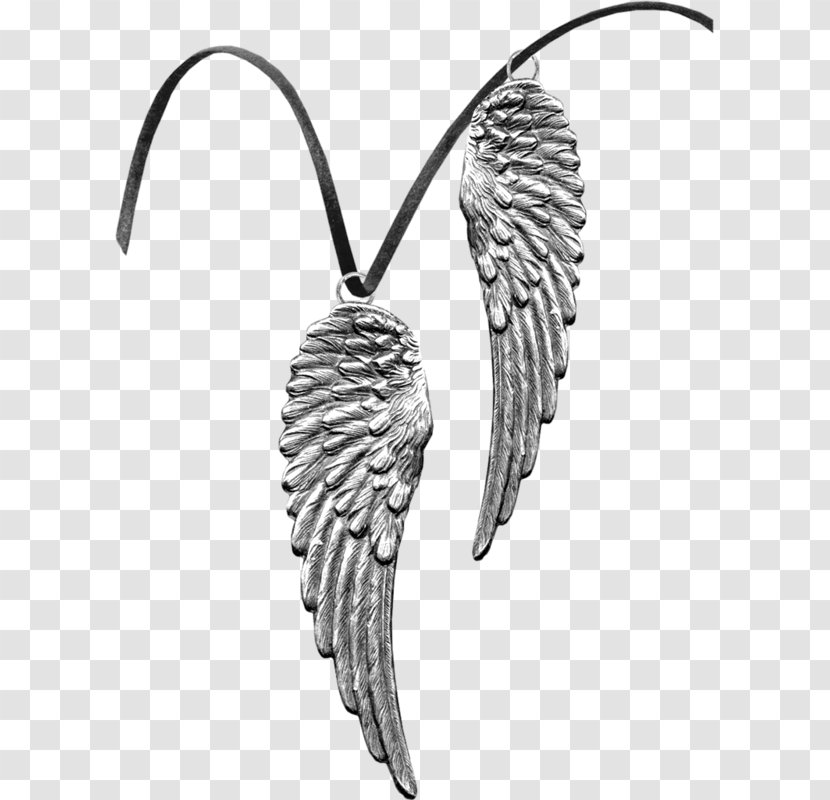 Fashion Accessory Feather Monochrome - Pendant - Wing Transparent PNG